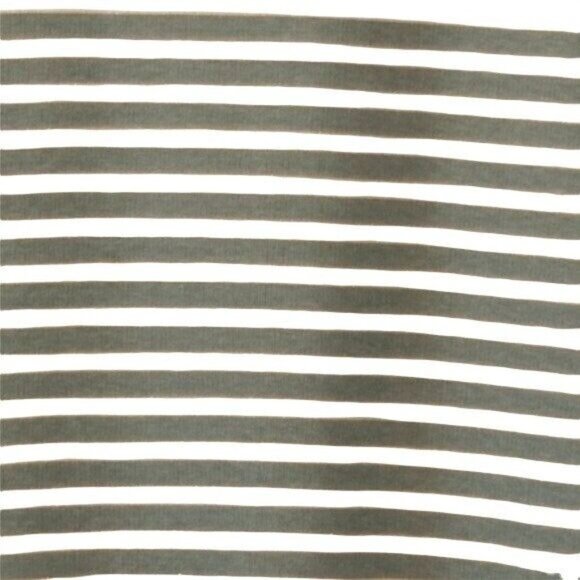 Croft & Barrow Womens Size XL Striped V-Neck Knit Top Short Sleeve Beige & White - Picture 3 of 5